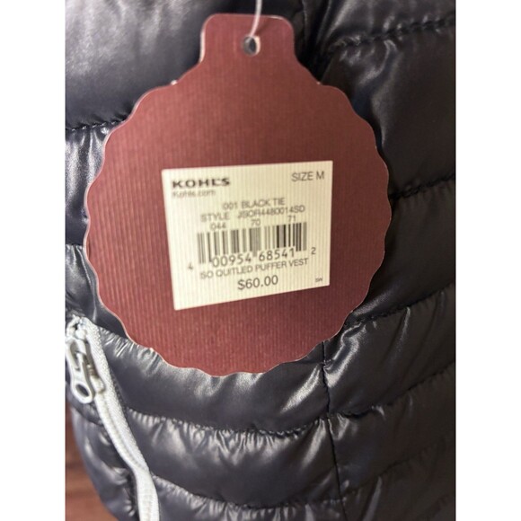 So Authentic American Heritage Women’s Black Puffer Vest (NWT) Medium GrayLining - Picture 5 of 5